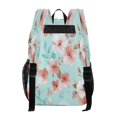 thumbnail image 3 of PVC Transparent Backpacks Clear Backpack for Travel and Outings Watercolor Coral Pink Flowers, 3 of 7