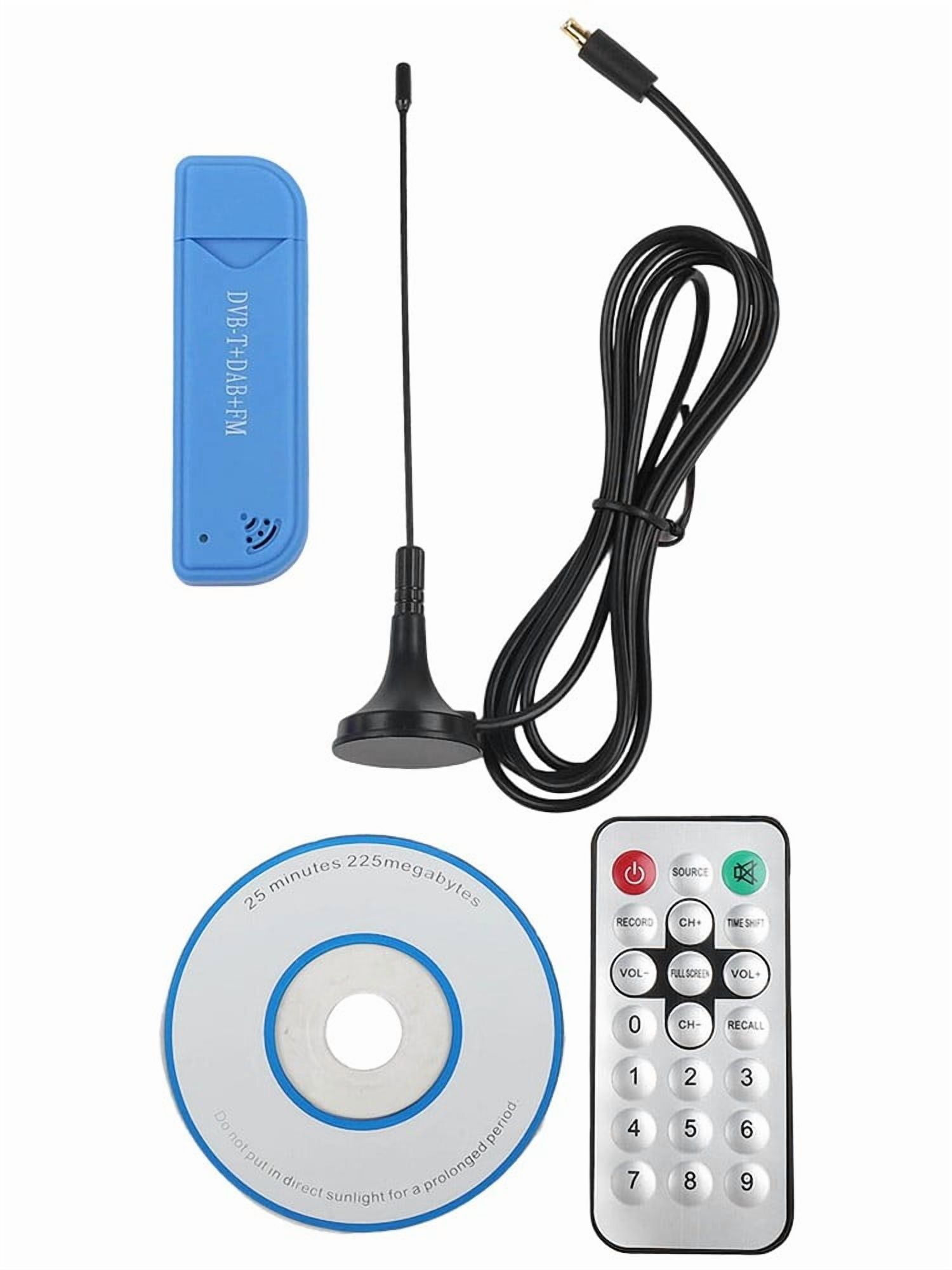 USB2.0 25MHz-1760MHz FM Digital TV Tuner Dongle Receiver with Antenna for