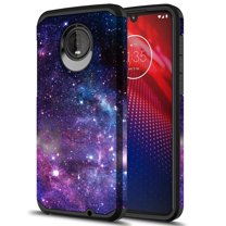 Moto Z4 Case, Moto Z4 Play Case Kaesar Slim Hybrid Dual Layer Shockproof Hard Cover Graphic Fashion Cute Colorful Silicone Skin Cover Armor Case for Moto Z4 Play (Stardust)