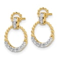 thumbnail image 2 of Primal Gold 14 Karat Yellow Gold Lab Grown Diamond SI1/SI2, G H I, Dangle Post Earrings, 2 of 4