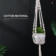 thumbnail image 3 of Macrame Plant Hanger Woven Decorative Flower Pot Holder Indoor Outdoor Hanging Planter Basket Handmade Cotton Rope Home Decor, 3 of 6