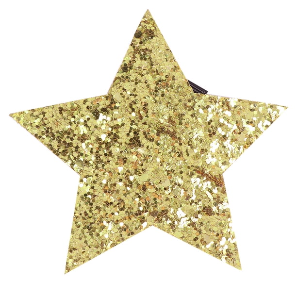 Pinzas para el pelo sencillas de moda con lentejuelas y forma de estrella, horquillas para el pelo para niñas (doradas)
