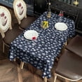 thumbnail image 2 of Dark Blue Christmas Snowflake Pattern Rectangle Tablecloth 60"x120",Waterproof Polyester Rectangle Table Cloth, Wipeable Spillproof Polyester Tablecloth for Dining, Camping, Indoor and Outdoor, 2 of 6