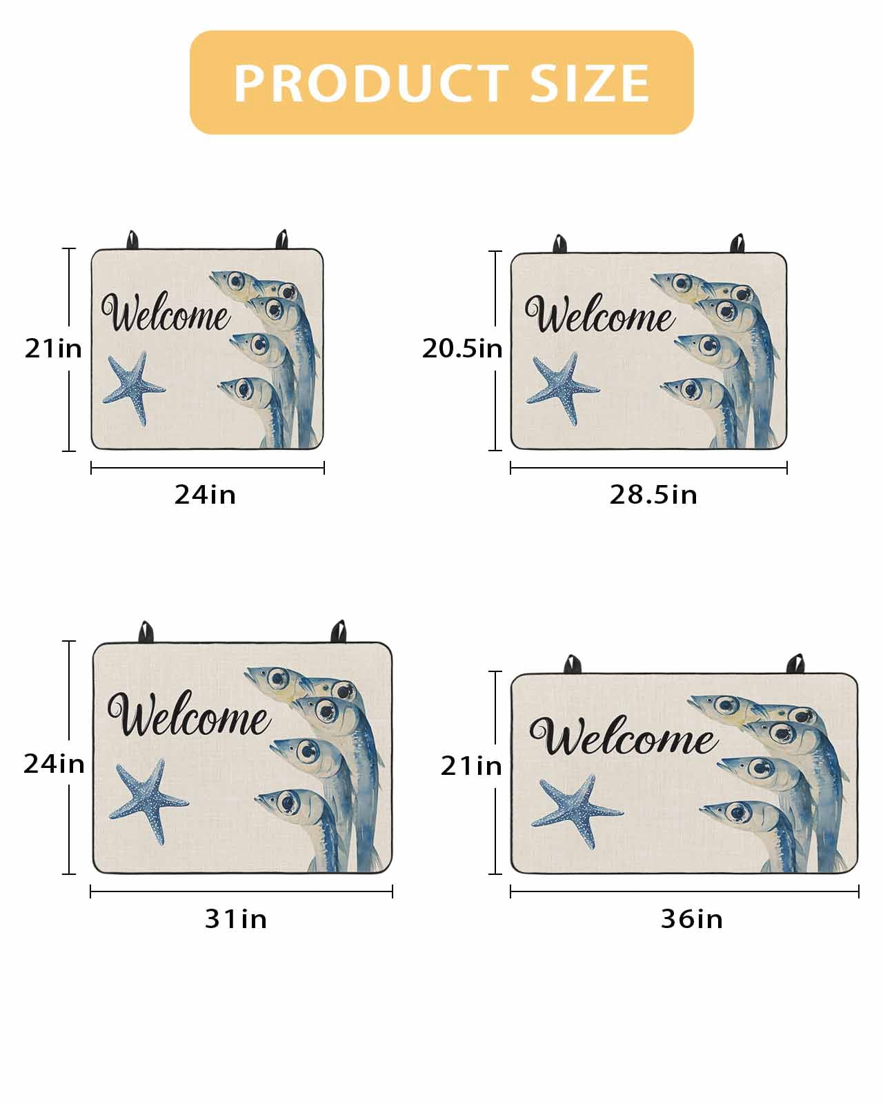 nqOlkjepod Large Induction Cooktop Protector Mat 36"x21", Ocean Fishes Stove Top Covers for Electric Stove, Underwater Animal Starfish Retro Beige Stove Burner Cover Mats, Glass Top Stove Cover