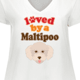 thumbnail image 4 of Inktastic Maltipoo Dog Gift Poodle Maltese Women's Plus Size V-Neck T-Shirt, 4 of 5