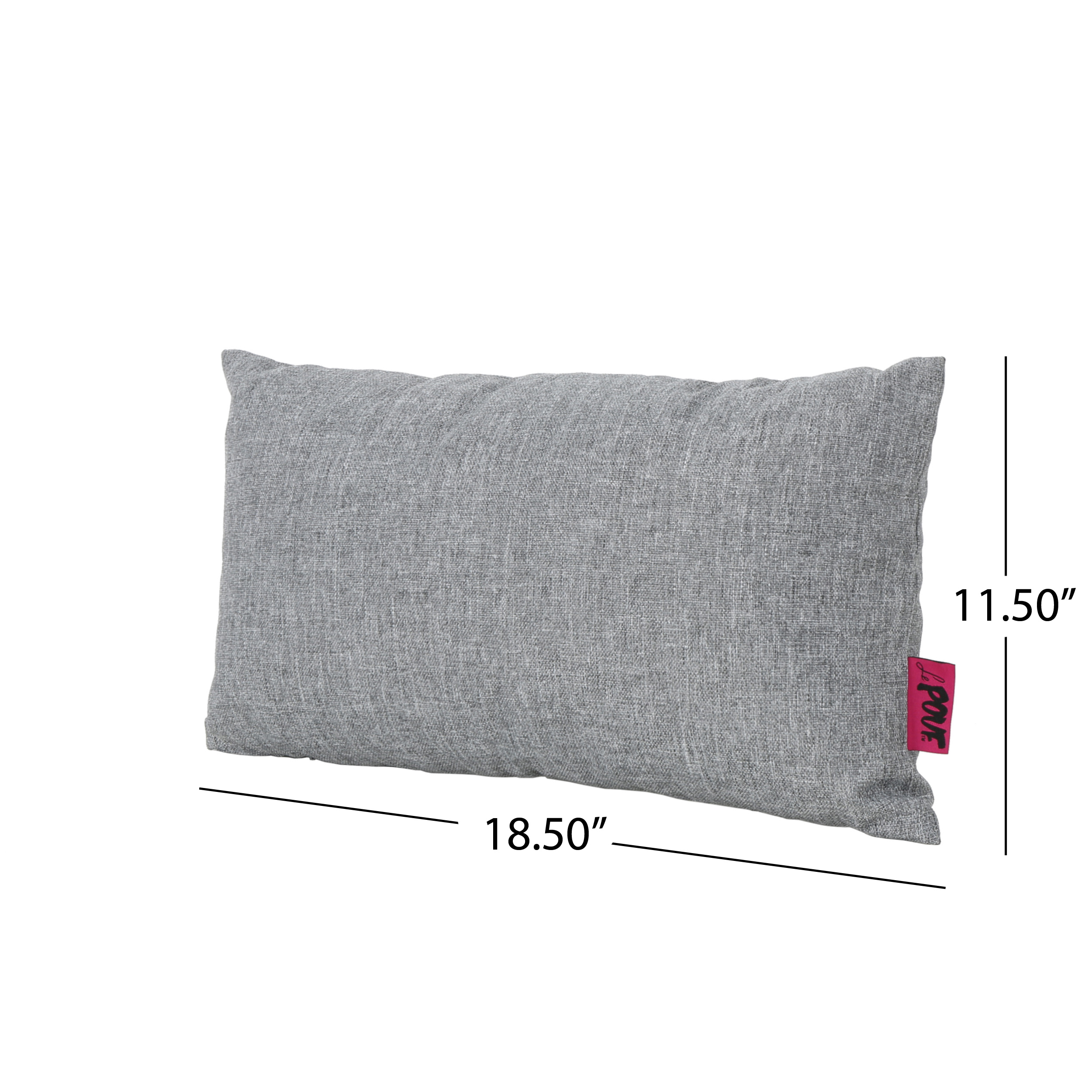 Noble House Coronado 18.5x11.5" Outdoor Fabric Throw Pillow in Gray - image 3 of 11