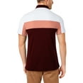 thumbnail image 2 of Ma Croix Mens Premium Lightweight Heritage Chest Stripe Pattern Polo Short Sleeve Pique Golf T Shirt, 2 of 6