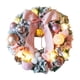 thumbnail image 2 of Corona navideña artificial de 30 cm, decoración navideña, corona para puerta de entrada. Rosa, 2 of 9