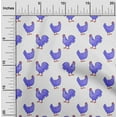 thumbnail image 2 of oneOone Viscose Chiffon Purple Fabric Rooster Cock Sewing Craft Projects Fabric Prints By Yard 42 Inch Wide, 2 of 4