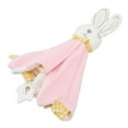 thumbnail image 3 of Manta de seguridad para bebé de conejo suave y adorable de peluche de cordero albaricoque para niños y niñas, color rosa, 3 of 14