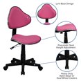 thumbnail image 2 of Pink Fabric Swivel Ergonomic Task Office Chair, 2 of 9