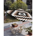 thumbnail image 3 of Sun Shade Sail 6.5x10Ft Boho Moroccan Brown Black and White Striped Geometric Uv Block Sunshade Canopy Outdoor Shade Cover Rectangle Shade Cloth For Patio Garden Yard Deck Pergola, 3 of 6