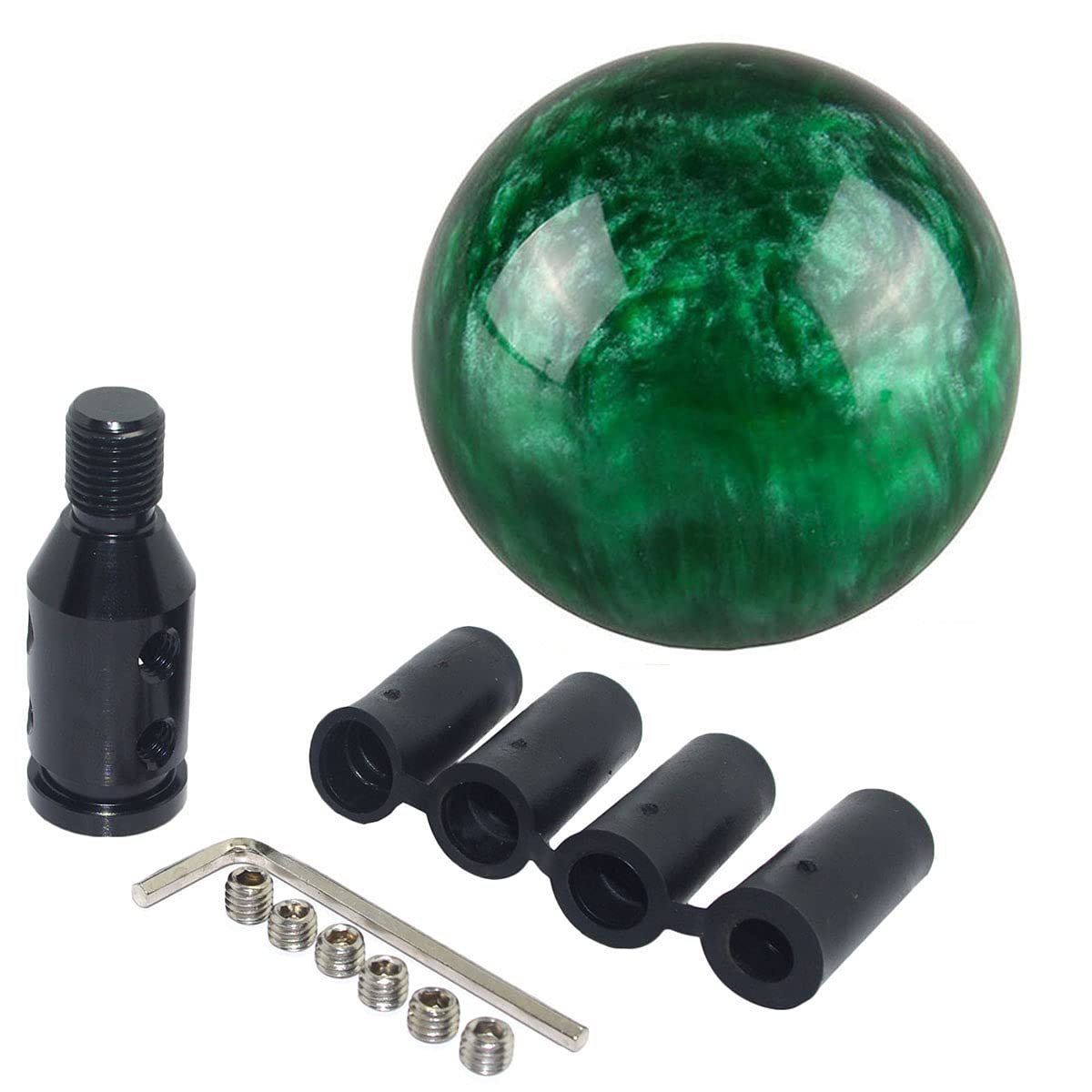 Pursuestar Green Nebula Cloud Round Ball Gear Shift Knobs, Universal