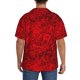 thumbnail image 3 of Balery Red Rose Camisa Casual de Manga Corta con Botones para Hombre, Texturizada, Estilo Cubano, para Playa, Verano-Large, 3 of 5