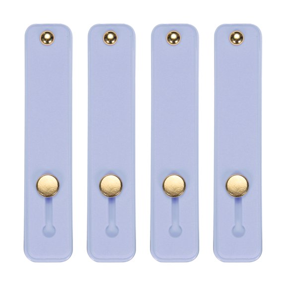 Uxcell 4 Pcs Phone Loop Finger Holder Silicone Phone Strap Grip Holder for Most Smartphones Light Blue