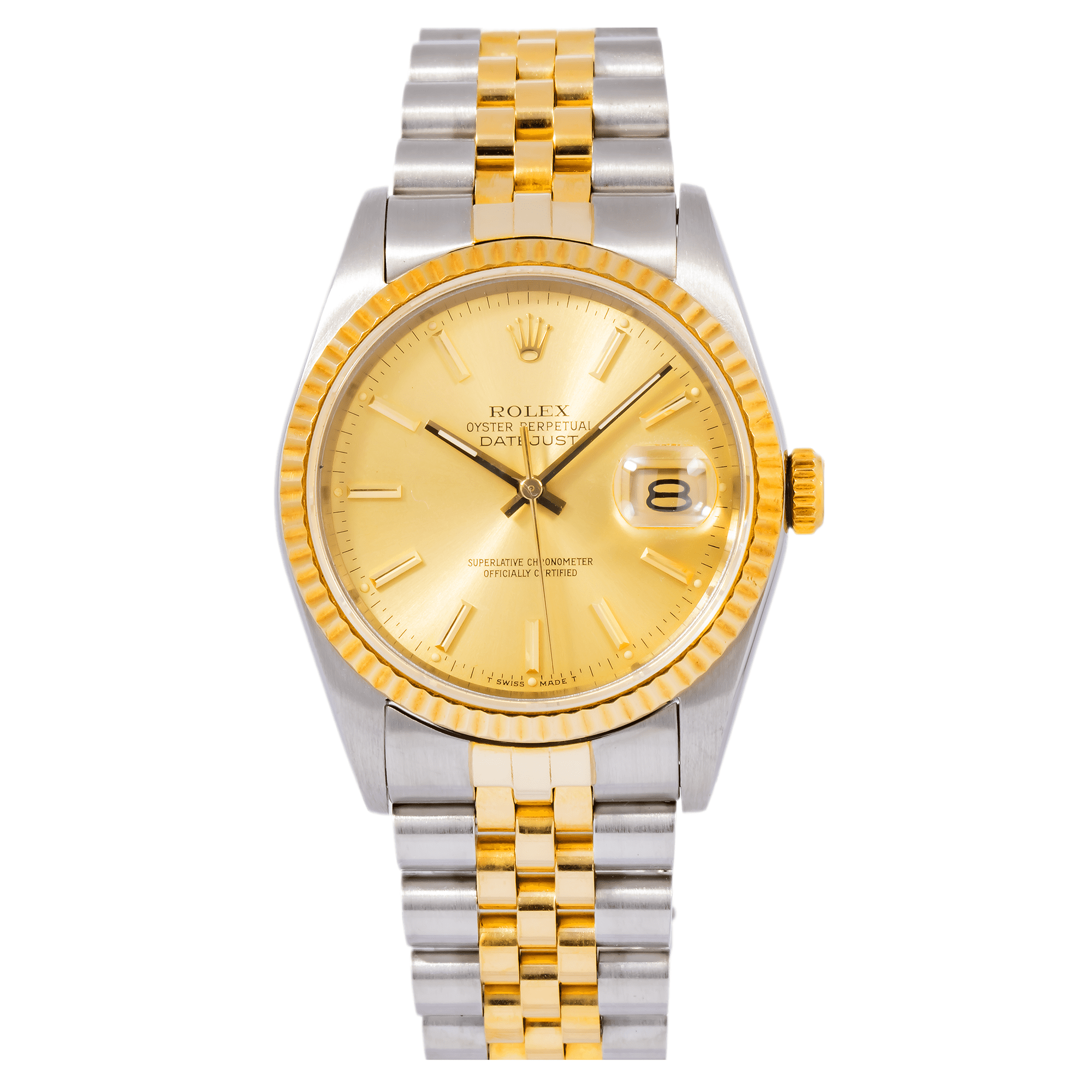 Pre-Owned ROLEX DATEJUST 16233 36MM CHAMPAGNE DIAL WITH TWO TONE JUBILEE BRACELET