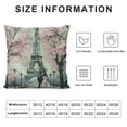 thumbnail image 5 of Fenyluxe Throw Pillow Cover Paris Street View of Oil Painting Pillow Case Decorative for Sofa Couch Chair Bedroom  White, 5 of 5
