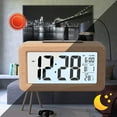 thumbnail image 5 of Easy Set Wooden Digital Alarm Clock with Temperature, Digital Alarm Clock, Date, Backlight, Snooze, for Bedroom, Bedside, Home, Office, Non Ticking, 5 of 5