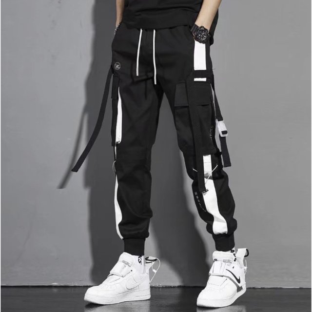 Hip Hop Pantalones Hombre Streetwear Cargo Jogger Pantalónpangjing