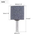thumbnail image 2 of Uxcell 2 Pack Abrasive Mounted Stone 1/4" Shank 1.18" Dia Cylindrical Corundum Grinding Head for Rotary Tool, 2 of 6
