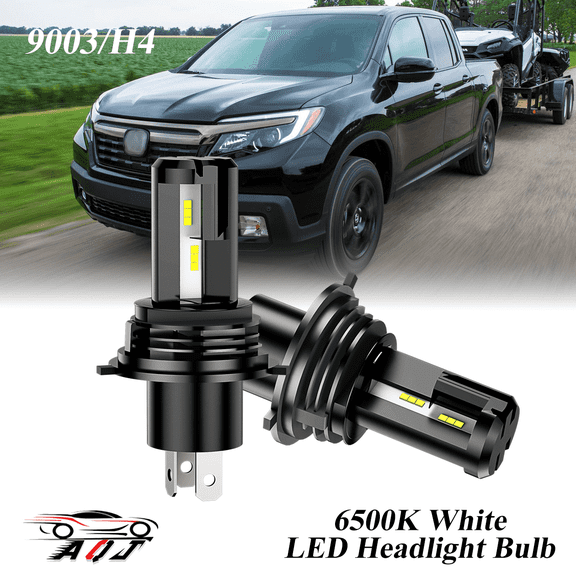 LED Headlight Fit for Honda Ridgeline 2006-2014 - 30,000LM 300% Super-Bright 6500K White Bulb, Plug & Play, Pack of 2