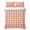 Apricot Orange, Tangerine, variant on 3 Pieces Queen Quilt Set,Classic Yellow White Grid Soft Bedding Sets with 1 Quilt & 2 Pillow Shams,Minimalist Geometric Plaid Summer Bedspread Lightweight Coverlet Comforter for All Season