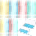 thumbnail image 1 of Dual-Use Interdental Brush Toothpick Brush Picks with Dispensing Case Portable Soft Toothpick for Teeth Interdental Detail Cleaning, 4 Colors (320 Pieces), 1 of 7
