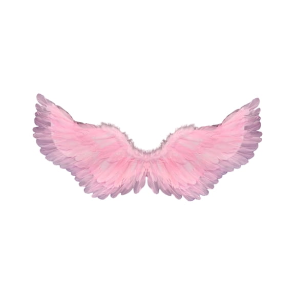 Feather Angel Wings Costume Accessory, Vibrant Color Design with Elastic Straps for Easy Wear for Halloween Party Stage Performance and Photography Props,Pink