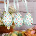 thumbnail image 4 of RBCKVXZ 3PCS Easter Eggs Oranment - 1.9"/50mm Hanging Easter Eggs Decorations, Colorful Buffalos Plaid Dots Decorative Eggs Baubles for Spring Farmhouse, Easter Tree, Basket Filler Decor, 4 of 6