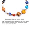 thumbnail image 5 of Pulseras para mujer, regalos para mujer, pulsera de cuentas de ocho planetas para hombre y mujer, pulsera de chakras de yoga con universo de piedra natural, estilo playero., 5 of 5