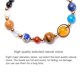 thumbnail image 5 of Pulseras para mujer, regalos para mujer, pulsera de cuentas de ocho planetas para hombre y mujer, pulsera de chakras de yoga con universo de piedra natural, estilo playero., 5 of 5