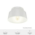 thumbnail image 7 of Hunter - Cranbrook 1-light Dove Grey, Medium Size Flush Mount Light, Dimmable, Modern Style, Bell Shaped, for Bedrooms, Dining, Living Rooms - 19022, 7 of 7