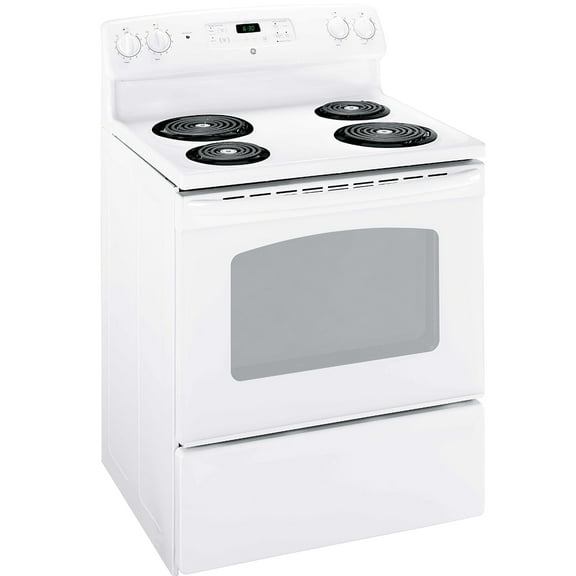 GE 30" Electric Freestanding Range with Storage Drawer White - JCBS280DMWW