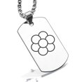 thumbnail image 1 of Stainless Steel Sacred Geometry Egg of Life Dog Tag Pendant Necklace, 1 of 3