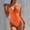 Orange, variant on Babysbule Swimsuits for Women Women Fashion One-Piece Hollow Out Bikini Solid Color Swimwear Swimsuit Beachwear Set