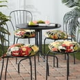 thumbnail image 2 of Aloha Black Floral 15 in. Round Outdoor Reversible Bistro Seat Cushion (Set of 4) by Greendale Home Fashions, 2 of 7