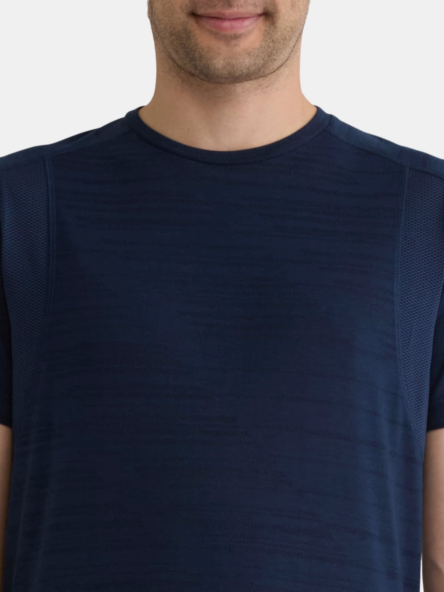 Athletic Works Men's and Big Men's Jacquard Short Sleeve Workout Shirt, Sizes S-3XL