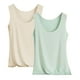thumbnail image 1 of Pijama de manga corta para mujer, blusa lisa con cuello en U, de 3 piezas, 1 of 3