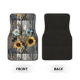 thumbnail image 3 of Crystal Fleece Car Floor Mats Set Of Four - Bottom Injection Molded For Easy Installation To Prevent Interior Contamination Suitable For Most Cars Turquoise Wood Farmhouse Sunflowers (1), 3 of 7
