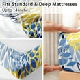 thumbnail image 5 of Navy Blue Soft Bedding Set Deep Pocket 3 Piece Bedding, Luxury Soft Microfiber Queen Sheet Sets Spring Floral, 5 of 7