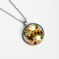 thumbnail image 4 of Tangerine Elegant Glass Circular Pendant Necklace - Stylish Necklaces for Women, 4 of 5