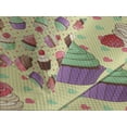 thumbnail image 4 of Ambesonne Colorful Quilted Bedspread Set 3 Pcs, Bakery Polka Dots, Queen Size, Multicolor, 4 of 5