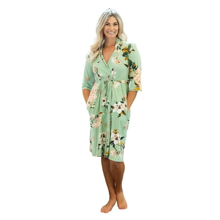 

Gia Post Surgery Robe Women Recovery Robe Surgery Recovery Robe Breast Cancer Recovery Robe with Internal Pockets by Gownies