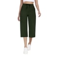thumbnail image 5 of Utoimkio Women's Quick Dry Capri Pants,Elastic Drawstring Waist with Zipper Pockets, 5 of 7