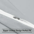thumbnail image 4 of Light Gray Pillowcases Soft Microfiber Pillow Case with Zipper Queen, 2 Pack, 4 of 8