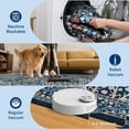 thumbnail image 4 of 4x6 Washable Area Rug for Living Room, Floral Large Entryway Kitchen Rug Non Slip, Ultra Soft Stain Resistance Carpet for Bedroom Laundry Room, Dark Blue, 4 of 6