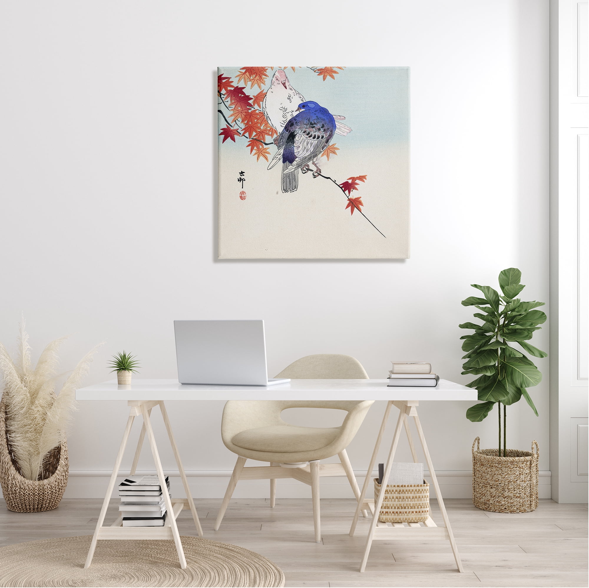Stupell Industries Pigeons Ohara Koson Classical Painting Bird Portrait Painting Gallery Wrapped Canvas Print Wall Art, Design by one1000paintings