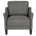 thumbnail image 5 of Living Room Slanted Arm Chair Single Seat Couch, Dark Gray Fabric, 5 of 5