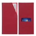 thumbnail image 1 of Card and Cash Envelope Wallet, 2Pcs Budget Cash Holder Reusable Money Bag Pouch Leather Money Organizer Pouch for Receipt Check Bill, Red, 1 of 6