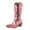 Red, variant on Boots for Women,Stylish Western Sequin Heel Pointed Toe Mid Calf Boots For Women,Knee High Boots Women,Gold7.5
